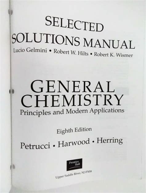 general chemistry petrucci solutions manual Kindle Editon